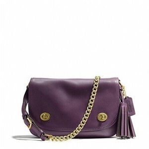 Coach Legacy Double Gusset Flap In Leather Bag 25361